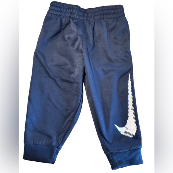 Nike Kids Dark Blue Joggers with White Swoosh - Picture 1 of 3